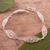 Sterling silver filigree bracelet, 'Lucky Flower' - Openwork Sterling Silver Floral Filigree Bracelet from Peru