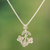 Sterling silver pendant necklace, 'Heaven's Bouquet' - Sterling Silver Floral and Leaf Pendant Necklace from Peru (image 2) thumbail
