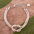 Sterling silver wristband bracelet, 'Infinity Knot Style' - Unisex Sterling Silver Infinity Knot Wristband Bracelet (image 2) thumbail