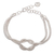 Sterling silver wristband bracelet, 'Infinity Knot Style' - Unisex Sterling Silver Infinity Knot Wristband Bracelet thumbail