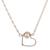 Cultured pearl pendant necklace, 'Innocent Romance' - Sterling Silver Heart Pendant Necklace with Cultured Pearl thumbail