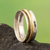 Gold-accented meditation ring, 'Heavenly Aura' - Sterling Silver Meditation Ring with 18k Gold-Plated Hoop (image 2) thumbail