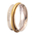 Gold-accented meditation ring, 'Heavenly Aura' - Sterling Silver Meditation Ring with 18k Gold-Plated Hoop thumbail