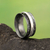 Sterling silver meditation ring, 'Lunar Aura' - Dark-Toned Meditation Ring with Sterling Silver Hoop (image 2) thumbail