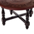 Wood and leather coffee table, 'Tropical Scents' - Round Coffee Table Handmade from Wood and Embossed Leather (image 2c) thumbail