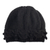 100% alpaca hat, 'Crossed Paths in Black' - Knit 100% Alpaca Hat in a Black Tone Handcrafted in Peru (image 2c) thumbail