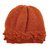 mütze aus 100 % Alpaka - Gestrickte Mütze aus 100 % Alpaka in einem Orangeton, handgefertigt in Peru