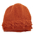 100% alpaca hat, 'Crossed Paths in Orange' - Knit 100% Alpaca Hat in an Orange Tone Handcrafted in Peru