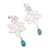 Pendientes colgantes de filigrana de amazonita - Aretes colgantes de filigrana de plata esterlina con gemas de amazonita