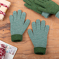 Womens Green Gloves