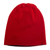 Reversible 100% baby alpaca hat, 'Intense Trends' - Knit Reversible Baby Alpaca Hat in Black and Strawberry Hues