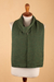 Reversible 100% baby alpaca scarf, 'Cozy Cyan & Green' - Knit Reversible 100% Baby Alpaca Scarf in Cyan and Green