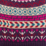 100% alpaca hat, 'Purple Empire' - Handloomed Andean Purple Alpaca Hat from Peru