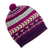 100% alpaca hat, 'Purple Empire' - Handloomed Andean Purple Alpaca Hat from Peru (image 2b) thumbail