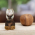 Holzskulptur - Handgeschnitzte Zedernholzskulptur eines Adlers aus Peru