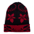 Sombrero de mezcla de alpaca - Sombrero de mezcla de alpaca floral carmesí y negro con textura suave