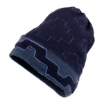 Alpaca blend hat, 'Ocean Visions' - Chakana-Inspired Alpaca Blend Hat in a Blue Palette