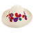 Embroidered wool felt hat, 'Floral Embellishment' - Cusco Ivory Wool Felt Hat with Colorful Floral Embroidery (image 2a) thumbail