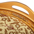 Reverse-painted glass tray, 'Golden Harvest' - Leafy and Floral Reverse-Painted Glass Tray from Peru (image 2b) thumbail