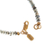Gold-accented labradorite beaded bracelet, 'Stylish' - Labradorite Beaded Bracelet with 18k Gold Accents from Peru (image 2b) thumbail
