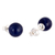 Sodalite stud earrings, 'Marine Universe' - Sterling Silver Stud Earrings with Sodalite Stone from Peru