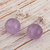 Amethyst stud earrings, 'Sophisticated' - Sterling Silver Stud Earrings with Amethyst Stone from Peru (image 2) thumbail