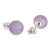 Amethyst stud earrings, 'Sophisticated' - Sterling Silver Stud Earrings with Amethyst Stone from Peru