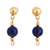 Gold-plated lapis lazuli dangle earrings, 'Deep Blue' - 18k Gold-Plated Dangle Earrings with Lapis Lazuli Stone thumbail