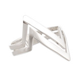 Sterling silver band ring, 'Thunder Marvel' - High Polished Geometric Sterling Silver Band Ring from Peru