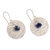 Pendientes colgantes de lapislázuli - Aretes colgantes modernos de plata esterlina y lapislázuli