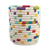 Natural fiber decorative vase, 'Rainbow Festival' - Handcrafted Natural Fiber Decorative Vase with Vibrant Hues