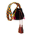 Crocheted sling bag, 'Wayuu Glam' - Black Crocheted Sling Bag with Multicoloured Accents