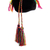 Crocheted sling bag, 'Wayuu Glam' - Black Crocheted Sling Bag with Multicoloured Accents