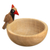 Wood decorative bowl, 'Woodpecker Spirit' - Handmade Cedar Wood Decorative Bowl with a Red Woodpecker