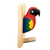 Wood coat rack, 'Eden Bird' - Hand-Painted Cedar Wood Coat Rack with Colorful Macaw (image 2b) thumbail