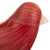 Figurilla de madera y fibras naturales - Figura Hecha a Mano de Pájaro en Madera de Cedro y Fibra Natural en Rojo