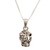 Sterling silver pendant necklace, 'Courage Deity' - Jaguar Sterling Silver  Pendant Necklace