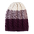 Alpaca blend hat, 'colour Degrade' - Alpaca Blend Hat in Purple and Ivory Hand-Knitted in Peru