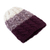 Alpaca blend hat, 'colour Degrade' - Alpaca Blend Hat in Purple and Ivory Hand-Knitted in Peru