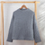 100% alpaca sweater, 'Serene Blue Trellis' - Knit Blue 100% Alpaca Sweater with Geometric Pattern