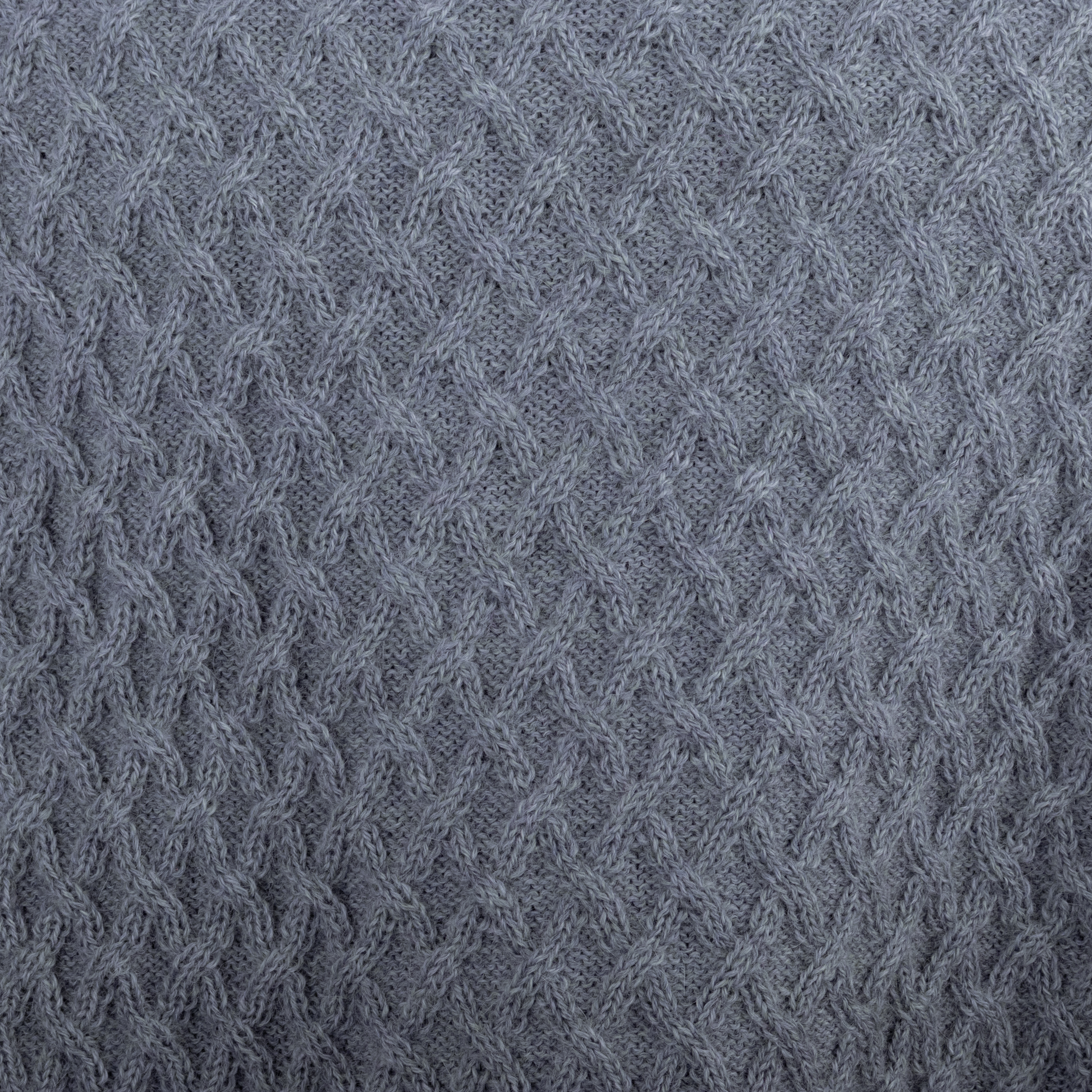 100% alpaca sweater, 'Serene Blue Trellis' - Knit Blue 100% Alpaca Sweater with Geometric Pattern
