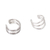 Sterling silver ear cuffs, 'Resonance' - Polished Sterling Silver Modern Ear Cuffs Crafted in Peru (image 2b) thumbail