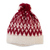100% alpaca hat, 'Flamingos in The Sky' - 100% Alpaca Crocheted Hat in Red and White Handmade in Peru (image 2a) thumbail