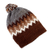 100% alpaca hat, 'Mighty Mountains' - 100% Alpaca Unisex in Brown Hat Hand-Knitted in Peru