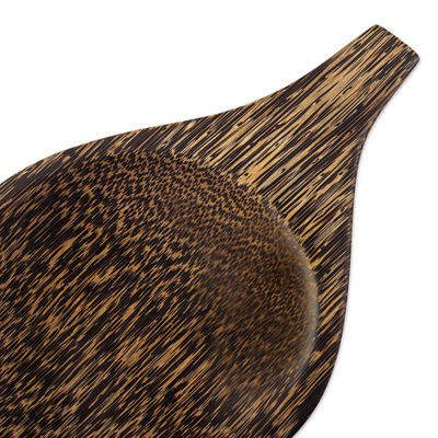 plato de madera - Fuente de madera de chambira tallada a mano de Perú