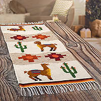 Wool blend tapestry, 'The Andes' - Handloomed Traditional Wool Blend Tapestry from Peru