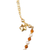 Gold-plated carnelian and cultured pearl beaded necklace, 'Treasure of Love' - 18k Gold-Plated Beaded Necklace with Carnelian and Pearls