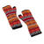 100% alpaca fingerless mitts, 'Andean Warmth' - Multicolored 100% Baby Alpaca Unisex Knit Fingerless Mitts