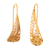 Gold-plated filigree drop earrings, 'Golden Blossoming Dewdrops' - Handcrafted 24k Gold-Plated Floral Filigree Drop Earrings (image 2b) thumbail