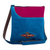 Wool-accented suede sling, 'Magenta Soul' - Handcrafted Magenta and Blue Suede Sling with Wool Accent thumbail